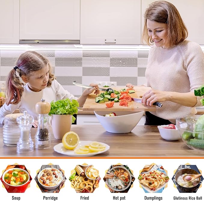 Cunhill 5 Pcs Soup Ladles Stainless Steel Serving Ladles with Long Handle for Serving, Cooking, Stirring, Portioning Kitchen Restaurant Accessories(2 oz) - Image 6