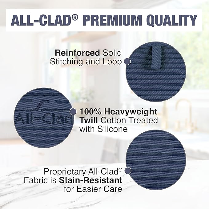 All-Clad Premium Pot Holder, 2-Pack, Indigo - Image 6