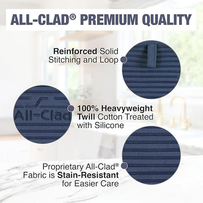 All-Clad Premium Pot Holder, 2-Pack, Indigo - Image 6