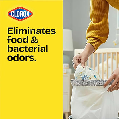 Glad Drawstring Trash Bags with Clorox, 4 Gal, Lemon Fresh Bleach, 80 Ct, 30 Pack (Package May Vary)