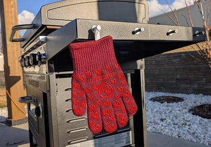 Grill Armor Oven Gloves with Fingers – 932°F Heat, Fire & Cut Resistant Mitts for BBQ, Grill, Cooking, Grilling, Baking, Smoker & Fire Pit - Image 6