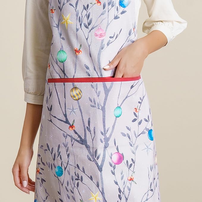 Maison d' Hermine 100% Cotton Apron for women with Pocket Kitchen Chef Apron for Men Cooking Mothers Day Gifts