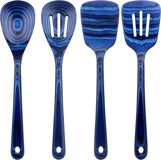 Totally Bamboo Baltique Malta Collection 4 Piece Cooking Utensil Set, Ready for Nonstick
