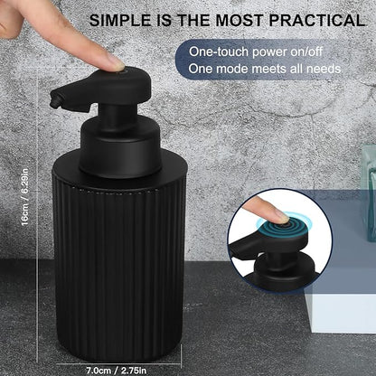 Automatic Soap Dispenser Foaming Touchless: 9oz Black Plastic - Rechargeable Electric Smart Auto Foam Soap Dispenser - Hand Dish Bathroom Kitchen - Image 4
