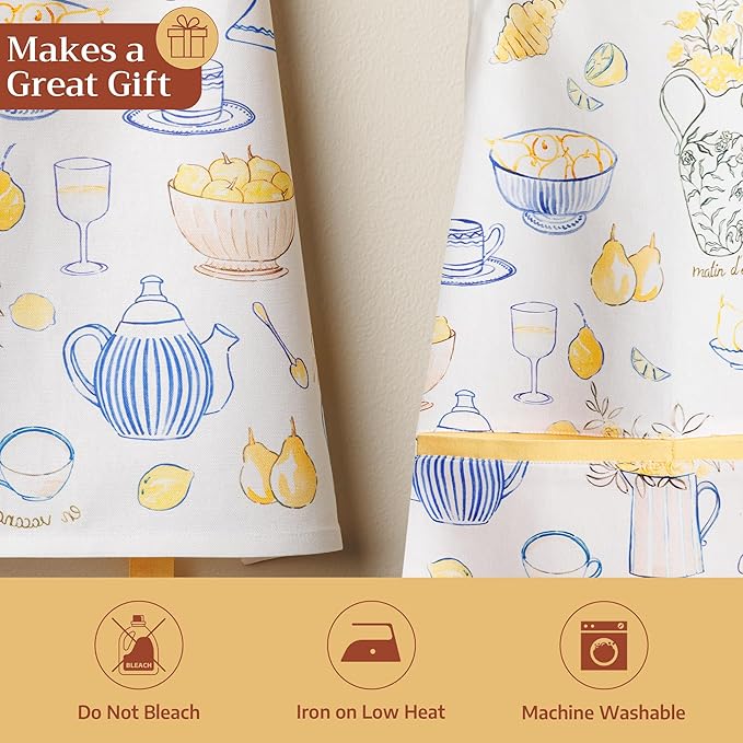 Maison d' Hermine 100% Cotton Apron for women with Pocket Kitchen Chef Apron for Men Cooking Mothers Day Gifts - Image 5