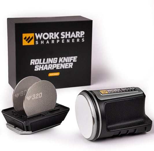 Work Sharp Rolling Knife Sharpener- 4 Sharpening Angles - For All Kitchen Knife Sets by WorkSharp