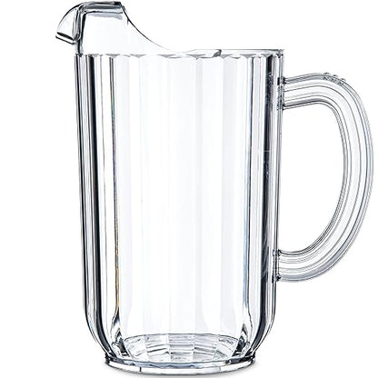 Carlisle FoodService Products 553807 Plastic Pitcher, 48 Ounces, Clear - Image 2