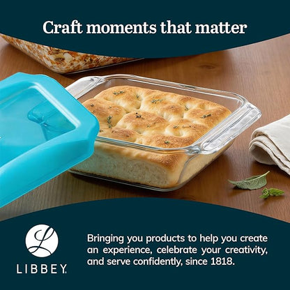 Libbey Baker’s Premium 2 Piece Glass Baking Dish Set, Stackable Casserole Dish with Lid Set, Baking Glassware for Casseroles, Lasagna, Brownies - Image 6