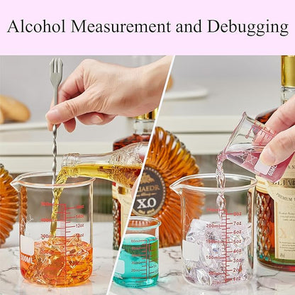 High Borosilicate Glass Measuring Cup Set-V-Shaped Spout,Includes 60ml(2OZ), 120ml(4OZ), 250ml(8OZ), 500ml(16OZ), and 1000ml (32OZ) for Kitchen or Restaurant, Easy to Read - Image 5