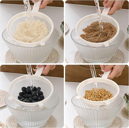 Luckyiren Kefir Strainer Set, 2-Size Plastic Non-Metal Sieve with Fine Mesh for Kefir Grains, Milk Kefir, Water Kefir & Kombucha - Durable, Food Grade & Easy Clean - Image 5