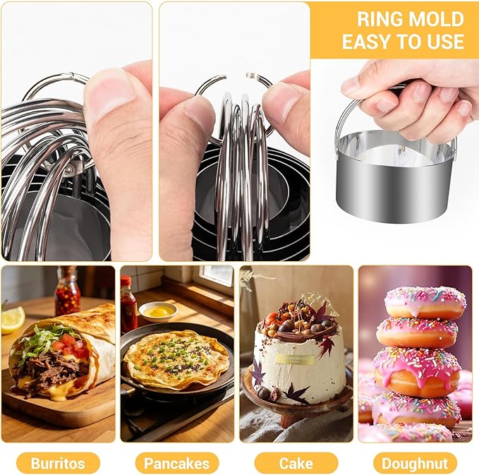 Baking Tool Kit: pastry cutter, flour sifter for baking, Bone-Shaped Biscuit Cutters, Dough Scraper,Baking Mat & Fine Mesh Strainer,Perfect for Making Cookies, Donuts & Pastries in Your Kitchen