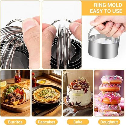 Baking Tool Kit: pastry cutter, flour sifter for baking, Bone-Shaped Biscuit Cutters, Dough Scraper,Baking Mat & Fine Mesh Strainer,Perfect for Making Cookies, Donuts & Pastries in Your Kitchen