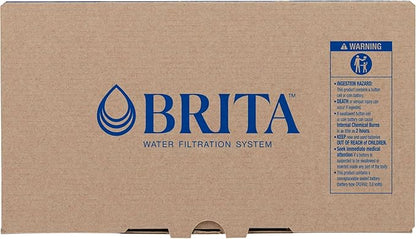 Brita 10 Cup Water Filter Pitcher, Reduces Chlorine, Mercury, Cadmium, Copper and More, Includes 1 Brita Plus Filter, BPA Free, Stone Blue