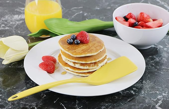 Spatula, Turner for Non-stick pans, Heat Resistant, Flipper, BPA Free Melamine Utensil with Ergonomic Handle by Reston Lloyd 11 inch, Lemon - Image 4