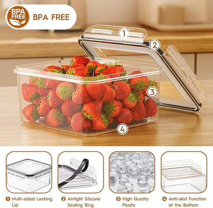 40 PCS Food Storage Containers with Lids Airtight (20 Containers & 20 Lids), Leak proof Meal Prep Container Set for Kitchen Storage, BPA-free, PVC-free Plastic, Microwave/Dishwasher Safe, Labels & Pen - Image 6