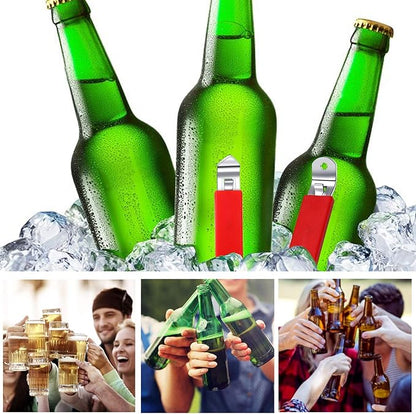3 Pieces Magnetic Bottle Openers Can Opener Classic Beer Opener Stainless Steel Small Bottle Opener Can Tapper with Magnet for Camping and Traveling HANCELANT - Image 5