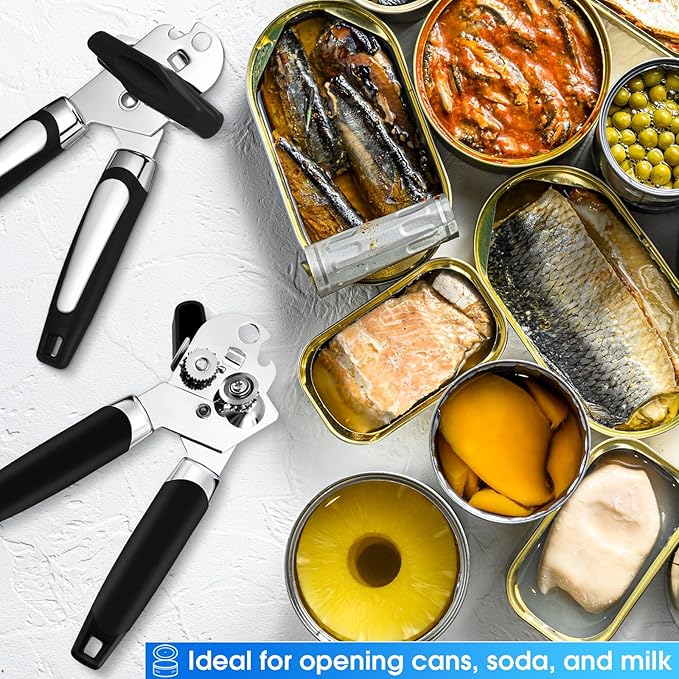 Gisafai 30 Pcs Manual Can Opener with Sharp Blade Smooth Edge Multifunctional Kitchen Gadget Handheld Openers Oversized Handheld Knob Can and Bottle Animals - Image 7
