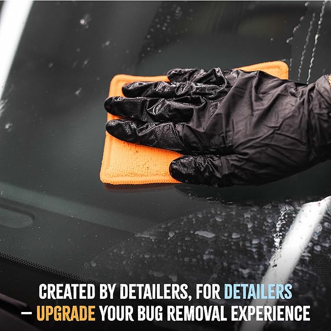 The Rag Company - Jersey Bug Scrubber Pads - Terry Weave, Easily and Safely Trap Bug Splatter in Sponge, Safe on All Finishes, 4in x 6in, Orange (5-Pack) - Image 6