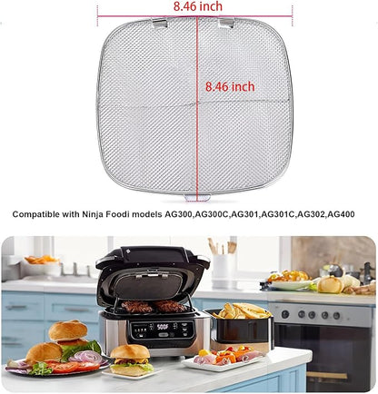 2 Pack Replacement Stainless Steel Splatter Shield for Ninja Foodi AG300,AG301C Air Fryer Replacement Part