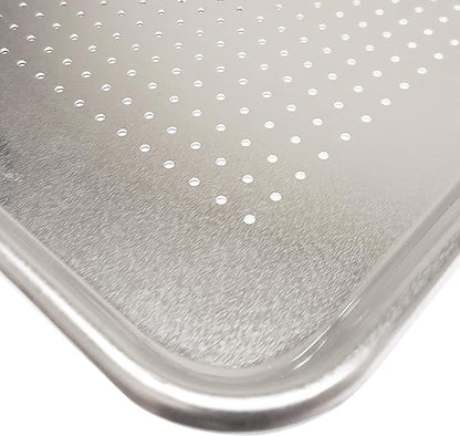 Excellante 18" X 13" Half Size Aluminum Sheet Pan, Perforated, Comes In Each