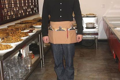 Resist water 3 big Pockets Waist Server Apron Kitchen Restaurant Unisex Half Aprons - Image 5