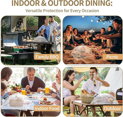 NEPAK 6 Large and Tall Food Covers, 17"x17" Food Tents Food Covers for Outdoors,Pop-up Mesh Food Covers Nets for Outside,Screen Tents,Parties Picnics, BBQ,Reusable and Collapsible - Image 6