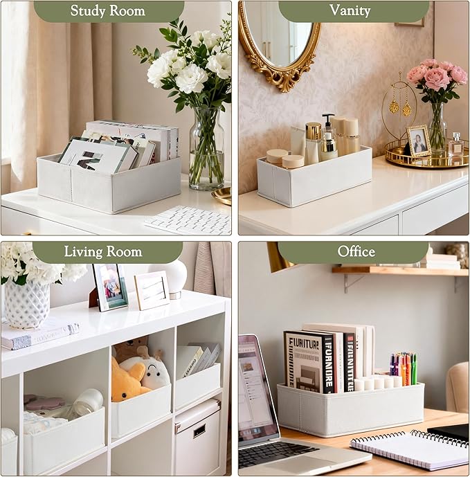 Criusia Drawer Organizers 18-Piece Set, Dresser Organizer for Baby Clothes, Foldable Closet Storage & Drawer Dividers for Underwear, Socks, Nursery, White - Image 7