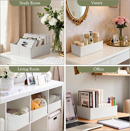 Criusia Drawer Organizers 18-Piece Set, Dresser Organizer for Baby Clothes, Foldable Closet Storage & Drawer Dividers for Underwear, Socks, Nursery, White - Image 7