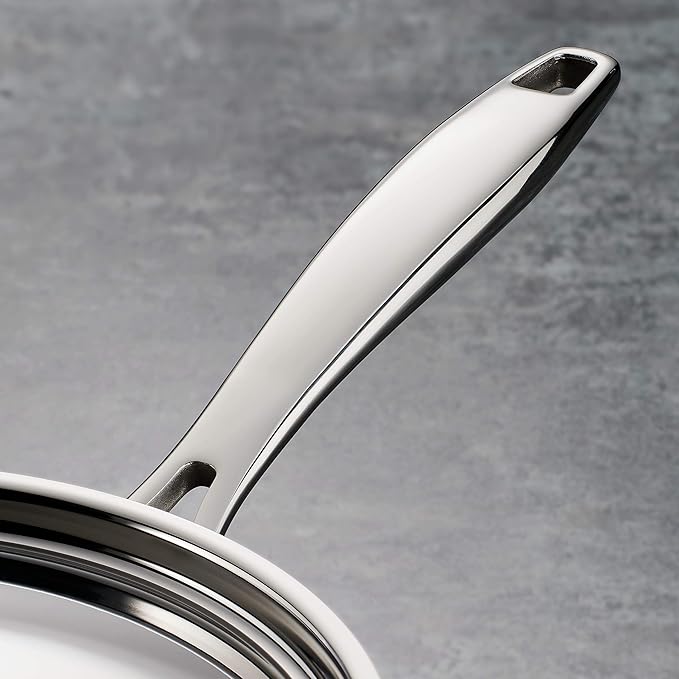 Tramontina Signature Tri-Ply Clad Stainless Steel 3-Quart Saute Pan with Lid, Induction-Ready Cooking Pan, Dishwasher-Safe, NSF-Certified, Made in Brazil - Image 4