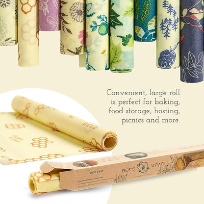Bee's Wrap Beeswax Wraps for Food - Cut to Size 14x52" Beeswax Wrap Roll - Plastic Free Made in USA Reusable Natural Food Wrap - Herb Garden - Image 6