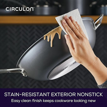 Circulon A1 Series with ScratchDefense Nonstick Induction Cookware Stir Fry Pan, Wok Pan, 13.25-Inch, Graphite - Image 5