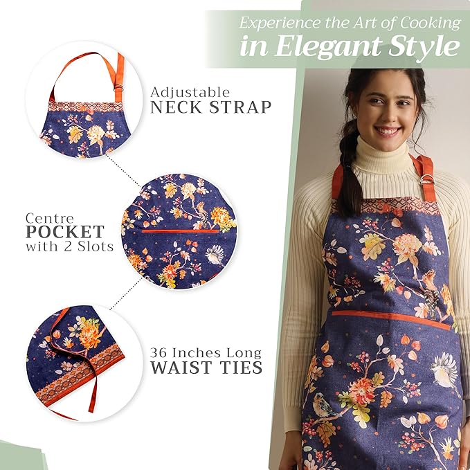 Maison d' Hermine 100% Cotton Apron for women with Pocket Kitchen Chef Apron for Men Cooking Mothers Day Gifts - Image 6