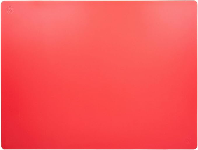 Thirteen Chefs Extra Large 24 x 18 Red Cutting Board - HDPE Plastic, 1/2" Thick Poly for Commercial Restaurant Kitchens, NSF Stamped - Image 6