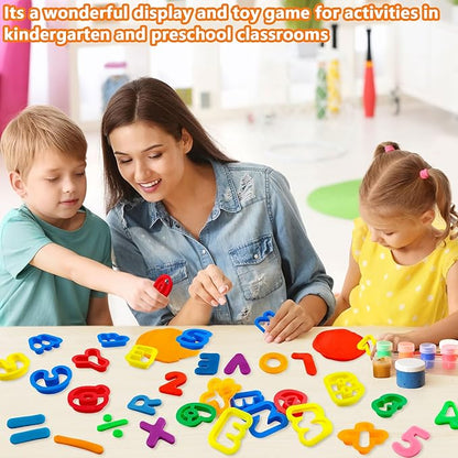 Dough Tool Set with Dough Alphabet Cutters,Numbers Cutters,Mathematical Symbols,Great Dough Tools for Learning Letters and Numbers - Image 6