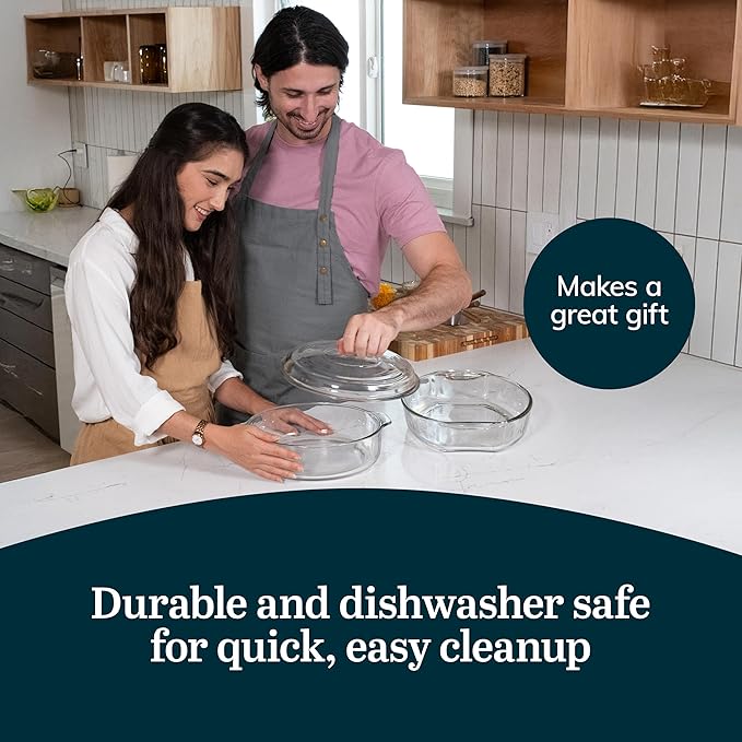 Libbey Baker's Basics 2 Piece Casserole Dish with Lid - Elegant Glass Casserole Dishes for Oven - Versatile Baking Dishes to Store Leftovers and More - Image 5