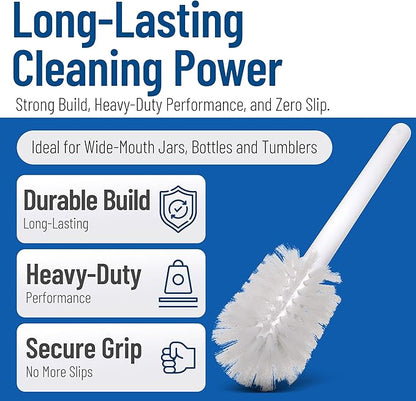 SPARTA 367600TC02 Plastic Household Dish Brush, Dish Brush, Dish Scrub Brush With Lightweight Or Break Resistant? For Cleaning, 11 Inches, White