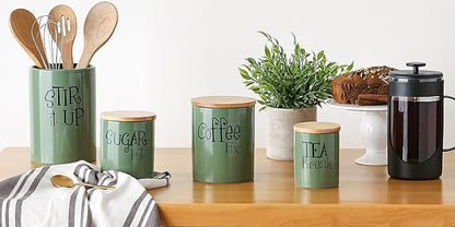 DII Kitchen Accessories Retro Collection, Ceramics, Canister Set, Artichoke, 3 Piece - Image 5