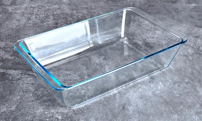 Deep Clear Glass Baking Dish, Rectangular Tempered Glass Baking Pan, The Largest casserole dish. -7.5 Liter