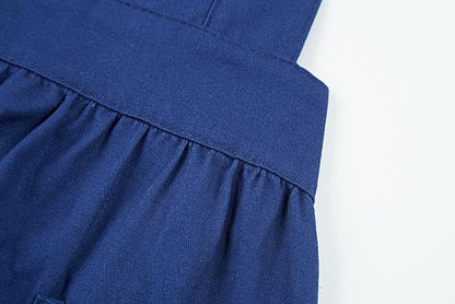 Hyzrz Retro Adjustable Ruffle Aprons with Pockets for Women Girls Vintage Cross Back Pinafore Dress Maid Costume Apron