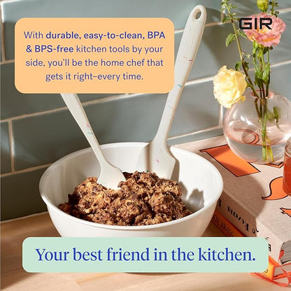 GIR: Get It Right Silicone Kitchen Spatula - Non-toxic Cooking Utensils for Nonstick Cookware, Cooking and Baking, Ultimate - 11IN - Studio White