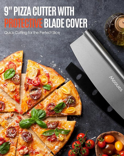 Pizza Peel Aluminum Pizza Spatula,9 inch Metal Pizza Paddle(13"x 9") with Rocker Cutter Foldable Wood Handle, [Storage bag included], for Family Pizza Oven Baking Pizza, Dough, Bread & Pastry - Image 4