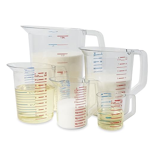 Rubbermaid Commercial Products Bouncer Clear Measuring Cup, 2-Cup/0.5-Quart, Clear, Strong Food Grade, Easy Read for Liquid/Dry Ingredients, for Home/Professional Kitchen (Pack of 6) - Image 3