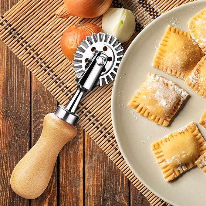 Pastry Wheel Cutter - Pasta Cutter Wheel - Ravioli Crimper Cutter Wheel for Home and Kitchen Use, 1.3inch - Image 6