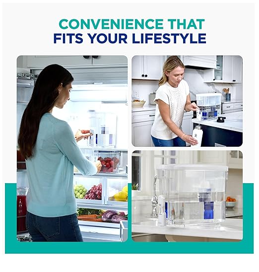 PUR PLUS 30-Cup Water Filter Dispenser with 1 Lead-Reducing PUR PLUS Filter, Dishwasher Safe, Powerful Filtration, Large Capacity with Slim, Space-Saving Design, White (DS1811Z) - Image 5