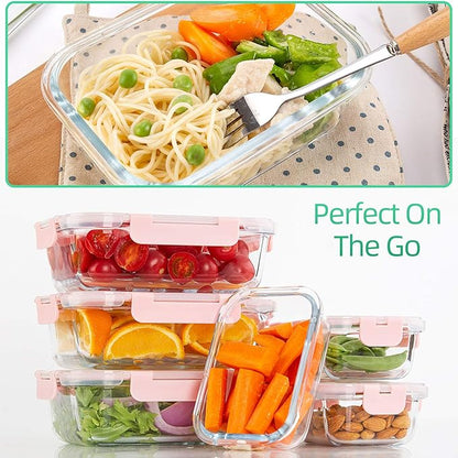 C CREST [10 Pack] Glass Meal Prep Containers, Food Storage Containers with Lids Airtight, Glass Lunch Boxes, Microwave, Oven, Freezer and Dishwasher Safe - Image 6