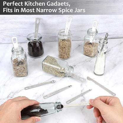 Accmor Stainless Steel Measuring Spoons Set with Leveler, 10 Pcs Mini Stackable Teaspoon & Tablespoon for Baking & Cooking, Kitchen Gadgets for Small Amount of Dry or Liquid Ingredients and Spices - Image 4