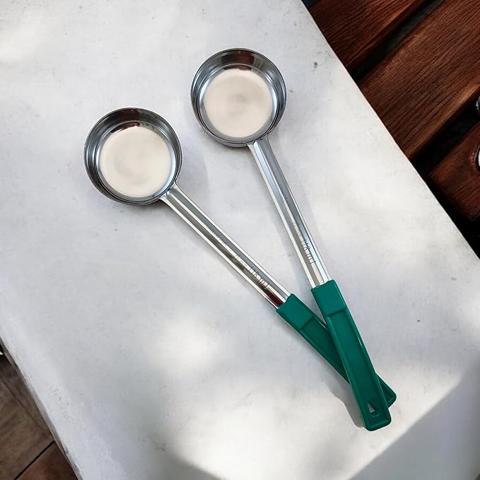 4 Ounce Solid Stainless Steel Portion Control Ladle Spoon for Measuring and Serving; Commercial Grade Serving Scoops [Pack of 2] - Image 7