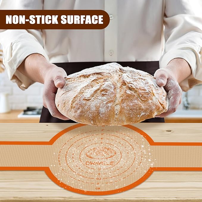 Silicone Bread Sling for Dutch Oven, Non-Stick & Easy to Clean Baking Mat Set, 2 Pcs Reusable Bread Sling for Sourdough Tools ＆ Accessories - Image 2