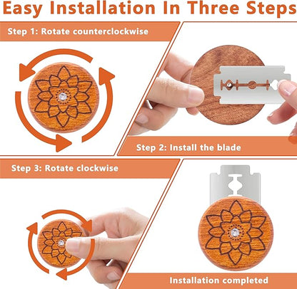 UFO Bread Lame Cutter for Homemade Sourdough,Bread Scorer Tool for Sourdough with 5 Blades and Case,Slashing Tool Bread Cutting Knife for Artisan Bread and Baguette Makers,Water Lily - Image 7