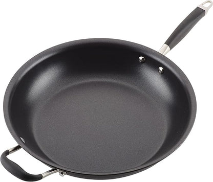 Anolon Advanced Home Hard Anodized Nonstick Frying Pan, 14.5 Inch – Large Skillet with Helper Handle, 14 Inch Nonstick Frying Pan, Durable Cookware - Onyx - Image 11